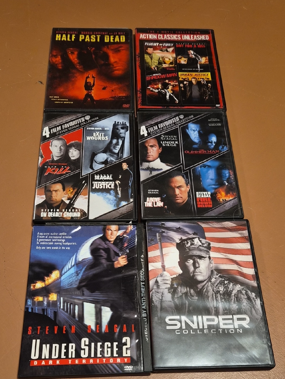 Steven Seagal DVD Movie Collection - Black DVD Cases (Mixed Titles)